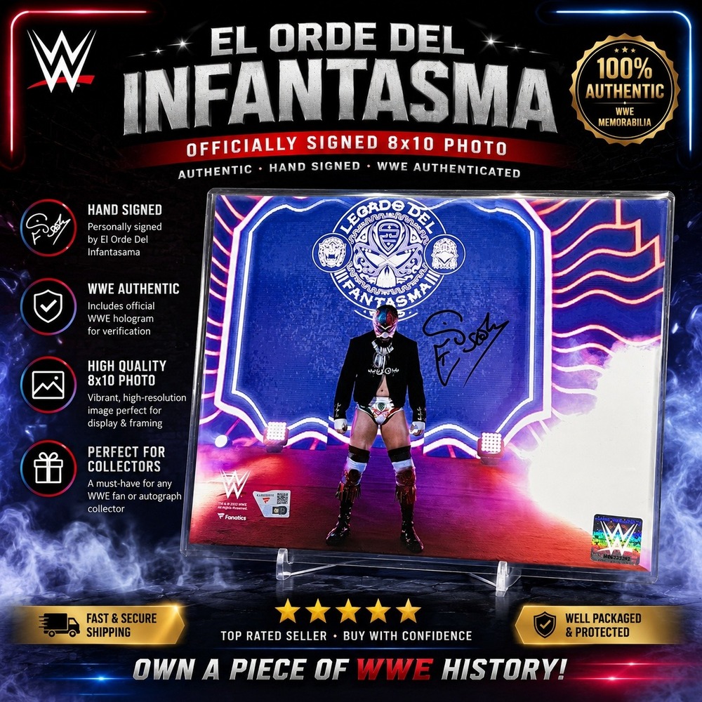 Santos Escobar Signed WWE 8x10 Photo Legado Del Fantasma Authentic Fanatics COA